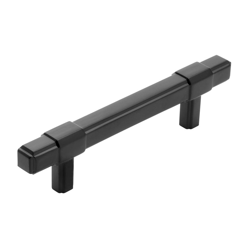 Belwith Keeler Monroe Collection Pull 3-3/4 Inch (96mm) Center to Center Matte Black Finish