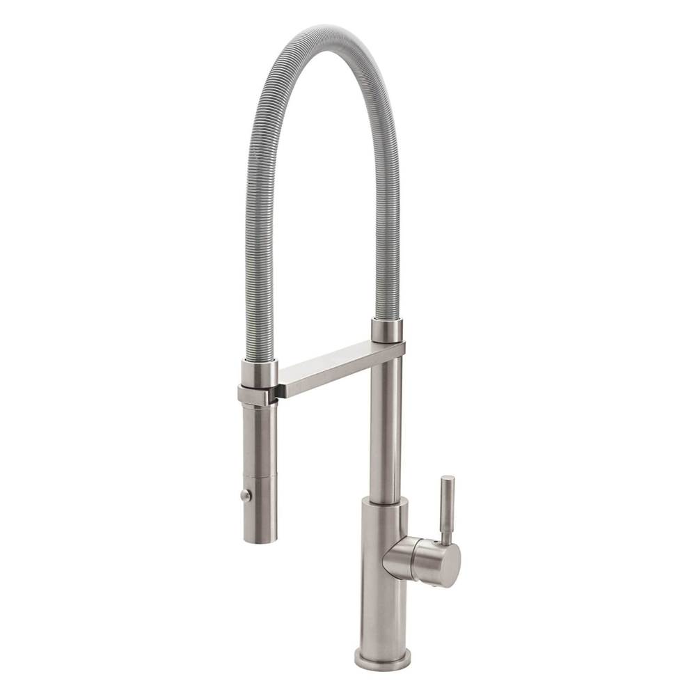 California Faucets Culinary Pull-Out Kitchen Faucet with Button Sprayer