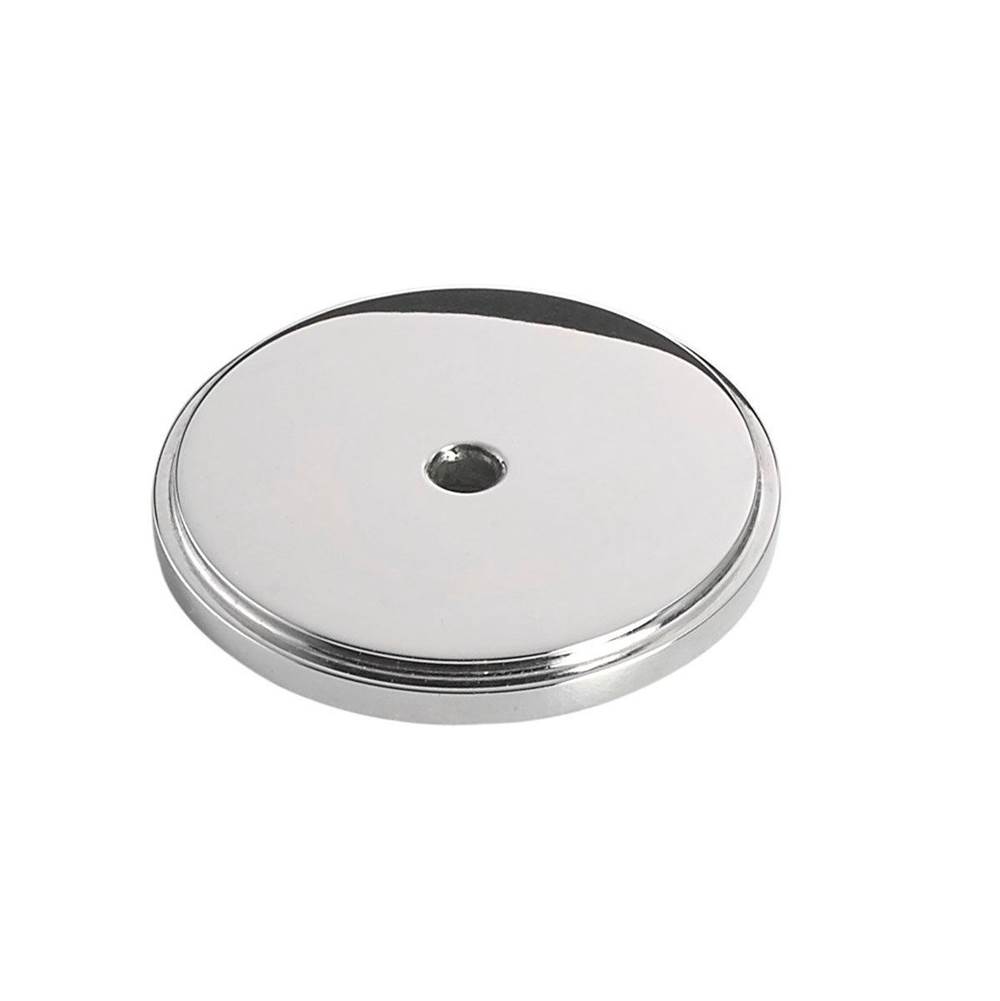Colonial Bronze Round, Stepped Edge Back Plate Hand Finished in Polished Nickel