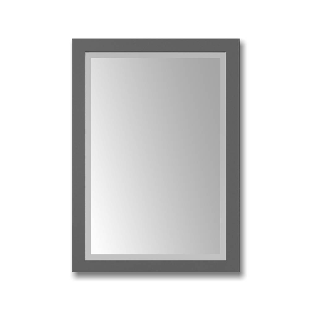 DM Bath 24'' X 32'' Wood Frame Beveled Mirror , Iron Grey