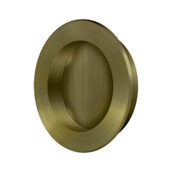 Deltana Flush Pull , Round, HD, 2-3/8'', Solid Brass