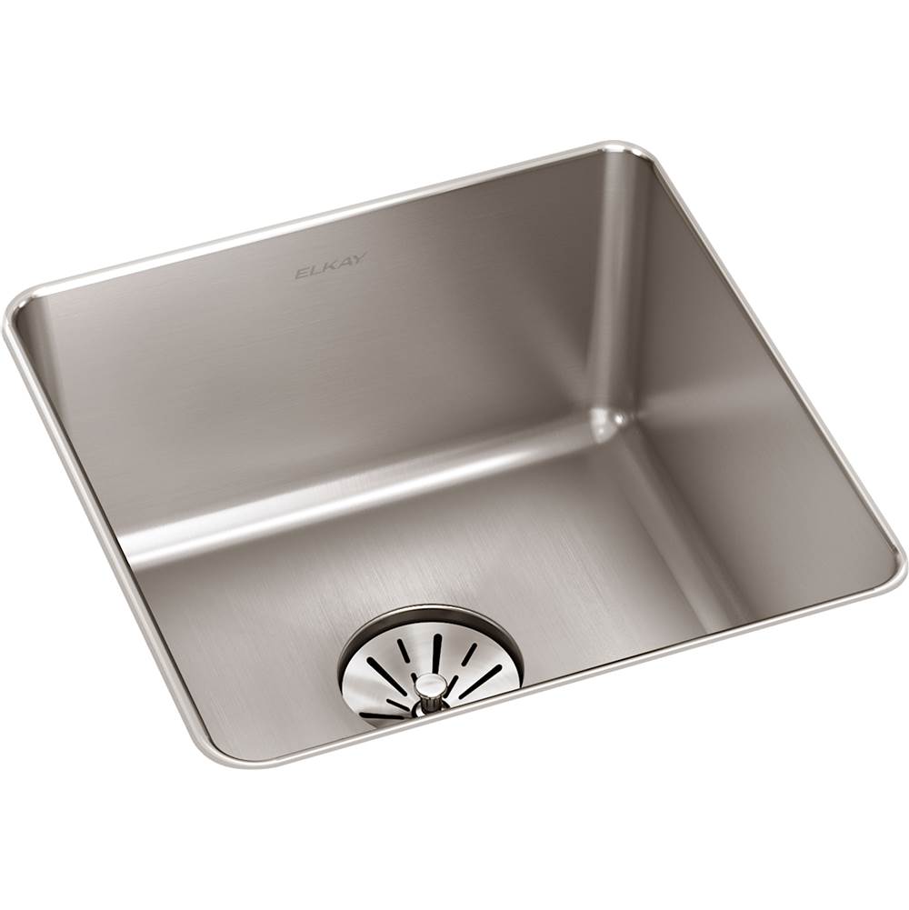 Elkay Reserve Selection Elkay Lustertone Iconix 16 Gauge Stainless Steel 14-1/2'' x 14-1/2'' x 7'' Single Bowl Undermount Sink with Perfect Drain