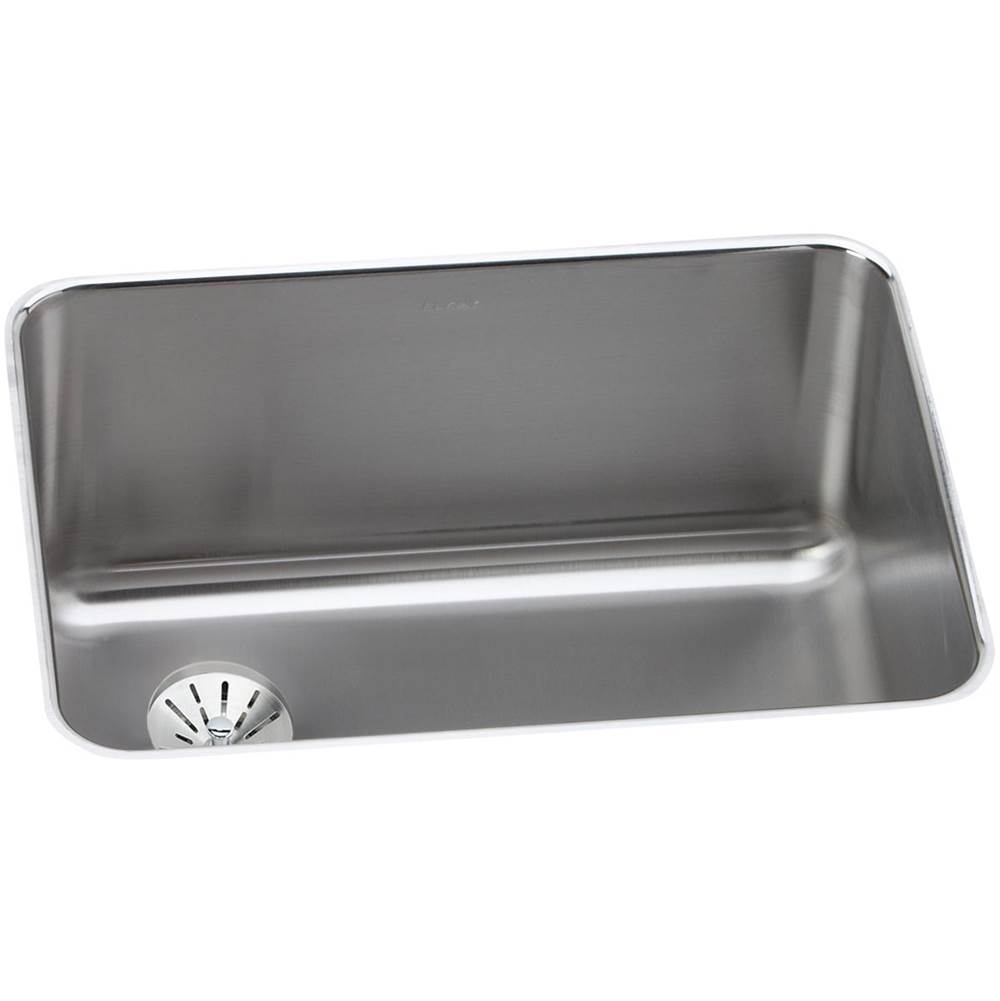 Elkay Lustertone Classic Stainless Steel 25-1/2'' x 19-1/4'' x 10'', Single Bowl Undermount Sink with Left Perfect Drain