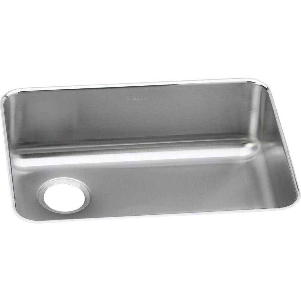Elkay Lustertone Classic Stainless Steel 25-1/2'' x 19-1/4'' x 8'', Single Bowl Undermount Sink with Left Drain