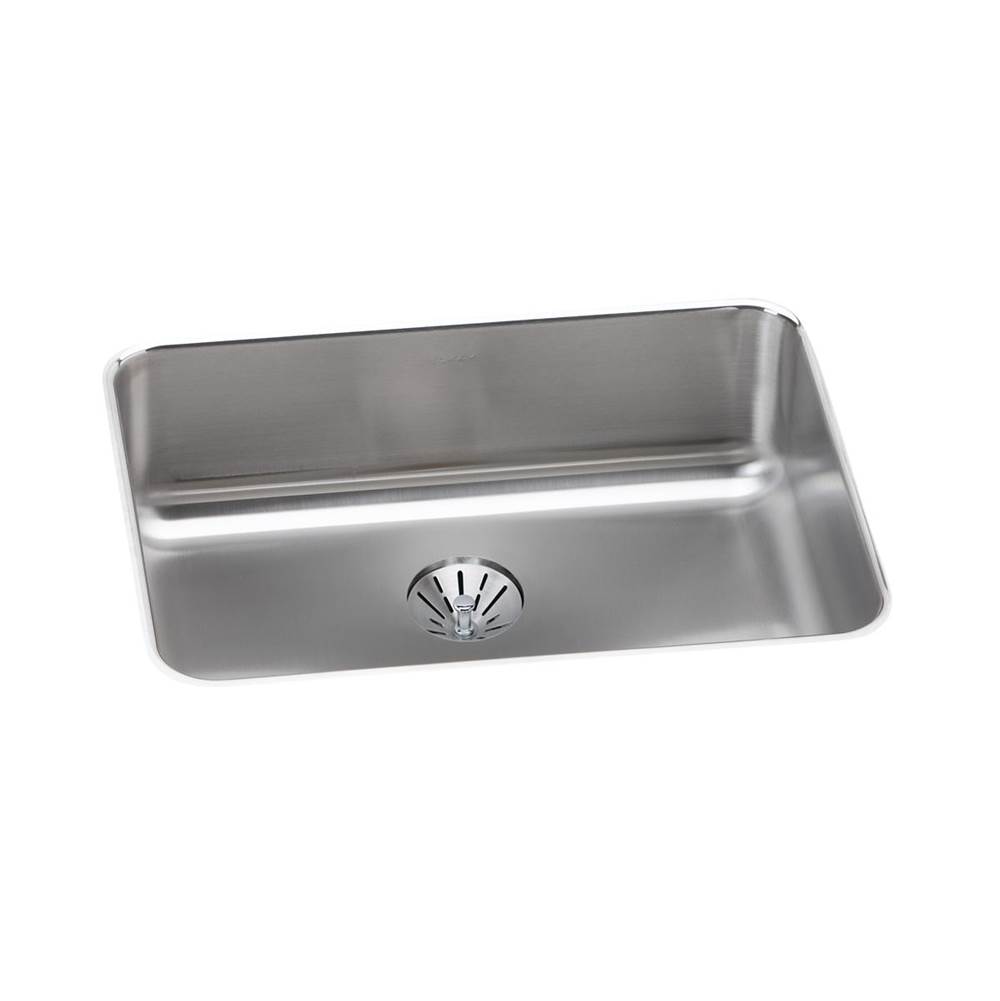 Elkay Lustertone Classic Stainless Steel 25-1/2'' x 19-1/4'' x 8'', Single Bowl Undermount Sink with Perfect Drain