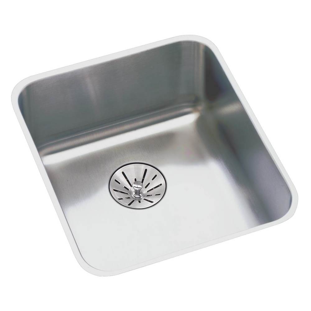 Elkay Lustertone Classic Stainless Steel 14'' x 18-1/2'' x 5-3/8'', Single Bowl Undermount ADA Sink with Perfect Drain