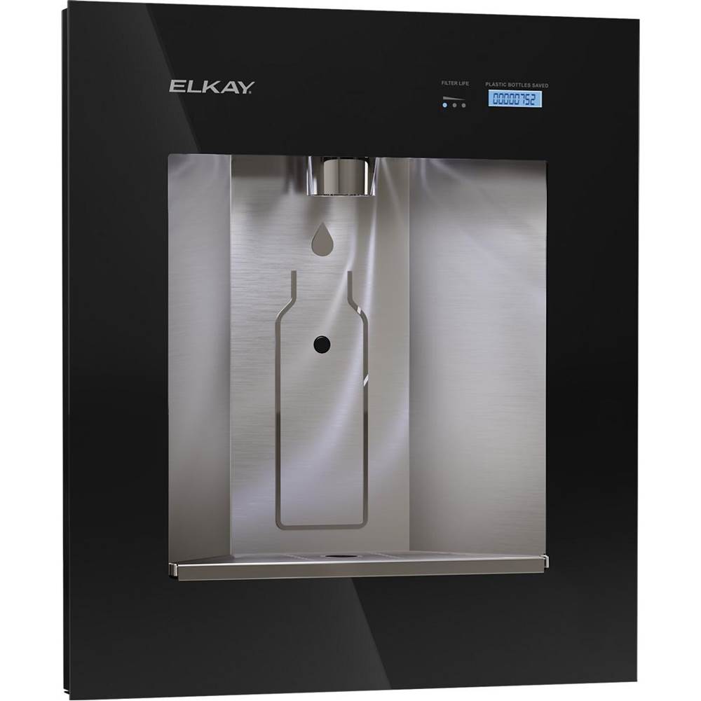 Elkay ezH2O Liv Pro In-Wall Commercial Filtered Water Dispenser, Non-refrigerated, Midnight