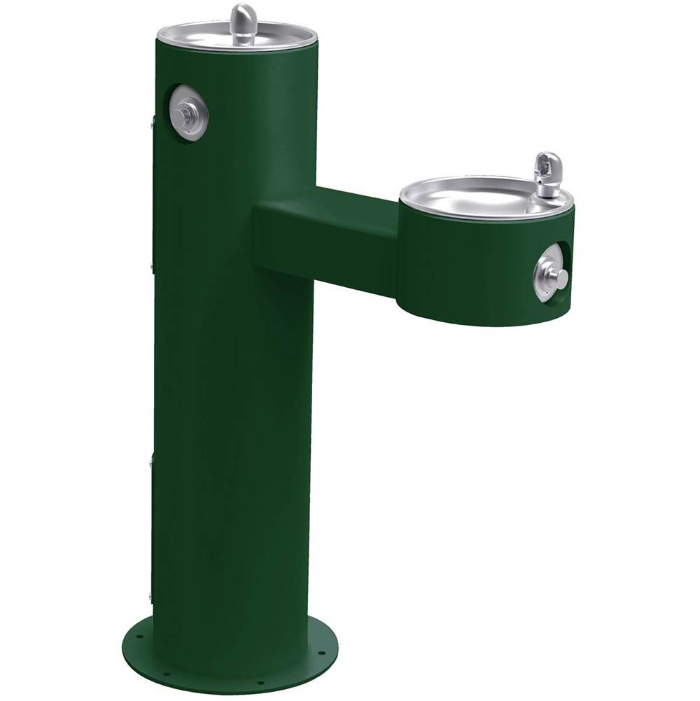 Elkay Outdoor Fountain Bi-Level Pedestal Non-Filtered, Non-Refrigerated Freeze Resistant Evergreen