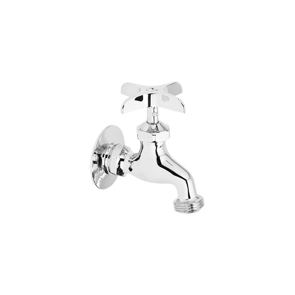Elkay Commercial Service/ Utility Single Hole Wall Mount Faucet with Hose End Chrome