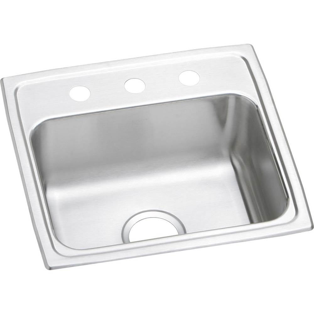 Elkay Lustertone Classic Stainless Steel 19'' x 18'' x 7-5/8'', OS4-Hole Single Bowl Drop-in Sink