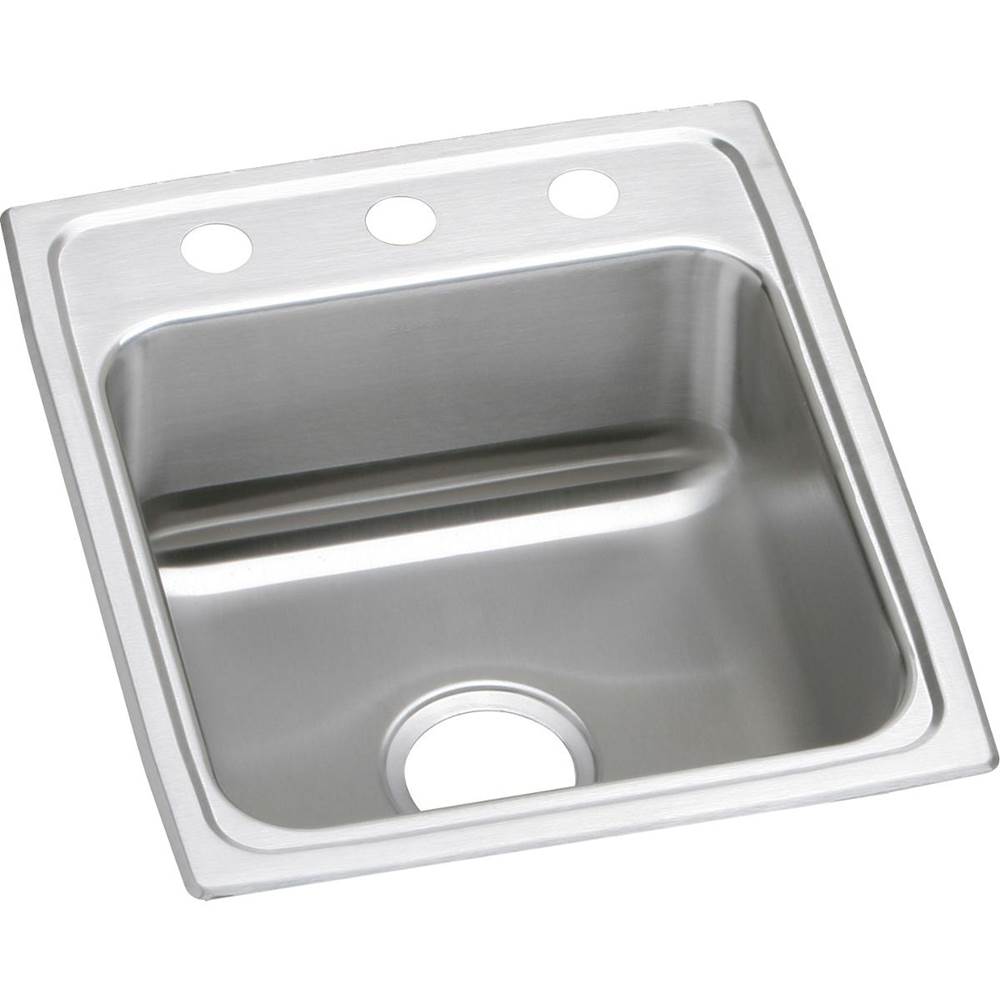 Elkay Lustertone Classic Stainless Steel 17'' x 20'' x 6-1/2'', 2-Hole Single Bowl Drop-in ADA Sink