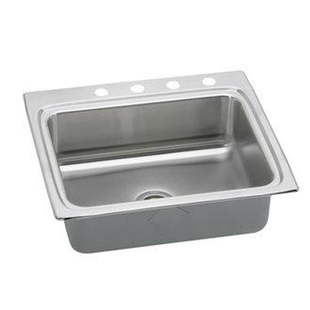 Elkay Lustertone Classic Stainless Steel 25'' x 22'' x 8-1/8'', Single Bowl Drop-in Sink with Quick-clip