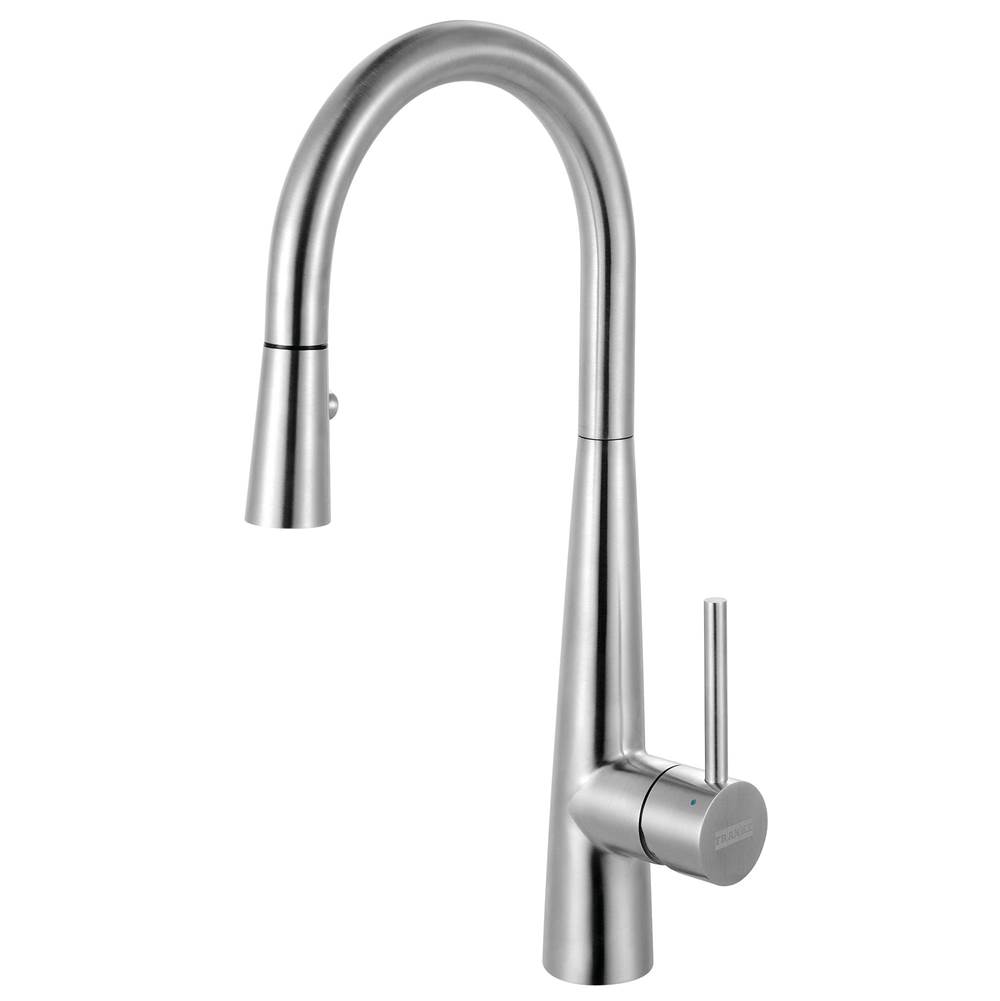 Franke Steel 16.7-in Single Handle Pull-Down Kitchen Faucet in Stainless Steel, STL-PR-304