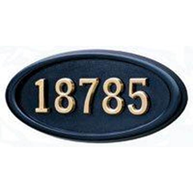 Gaines Manufacturing HouseMark Address Plaque Large Oval All Black