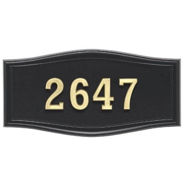 Gaines Manufacturing HouseMark Address Plaque Large Roundtangle All Black
