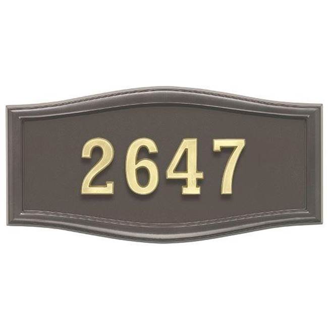 Gaines Manufacturing HouseMark Address Plaque Large Roundtangle All Bronze