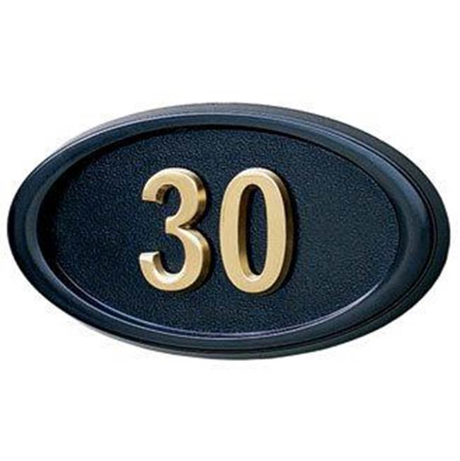 Gaines Manufacturing HouseMark Address Plaque Small Oval All Black