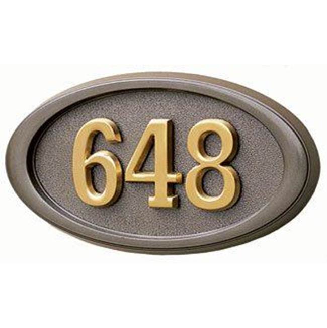 Gaines Manufacturing HouseMark Address Plaque Small Oval All Bronze