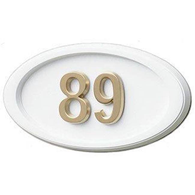 Gaines Manufacturing HouseMark Address Plaque Small Oval All White