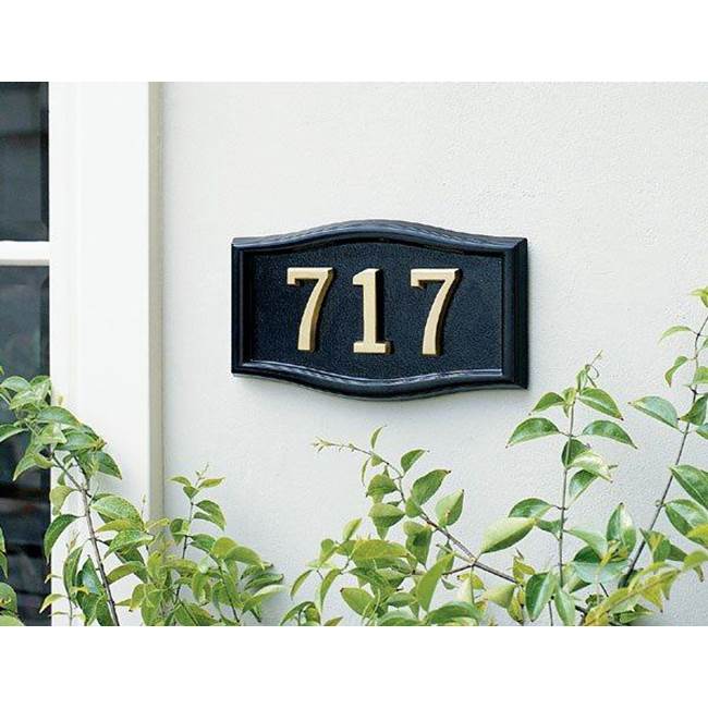 Gaines Manufacturing HouseMark Address Plaque Small Roundtangle All Black