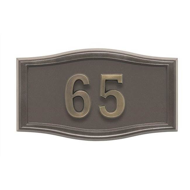 Gaines Manufacturing HouseMark Address Plaque Small Roundtangle All Bronze