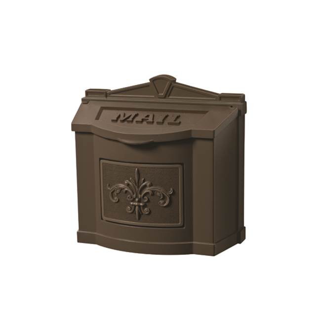 Gaines Manufacturing Wallmount Mailbox Fleur De Lis Design All Bronze Fleur De Lis