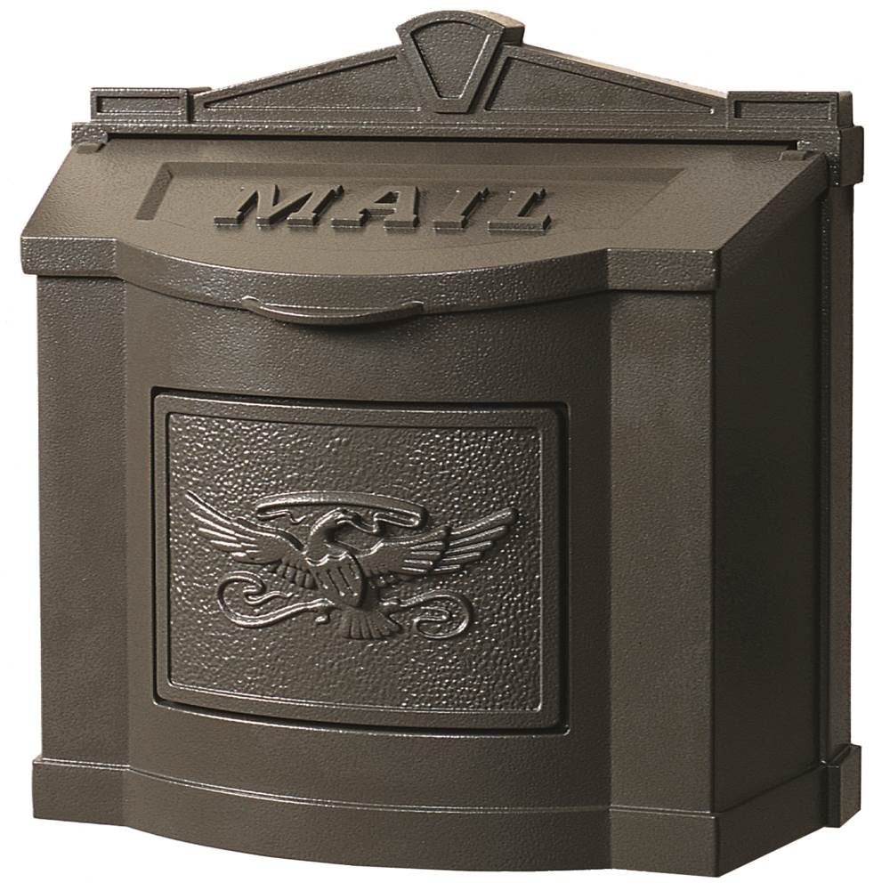 Gaines Manufacturing Wallmount Mailbox Eagle Design All Bronze Eagle
