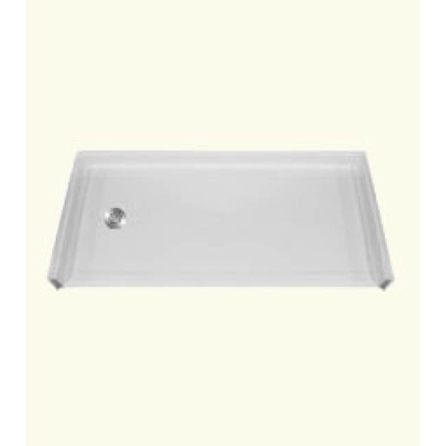 Health at Home RBSP 60x33'' Barrier-free acrylic shower pan. White. Left drain.