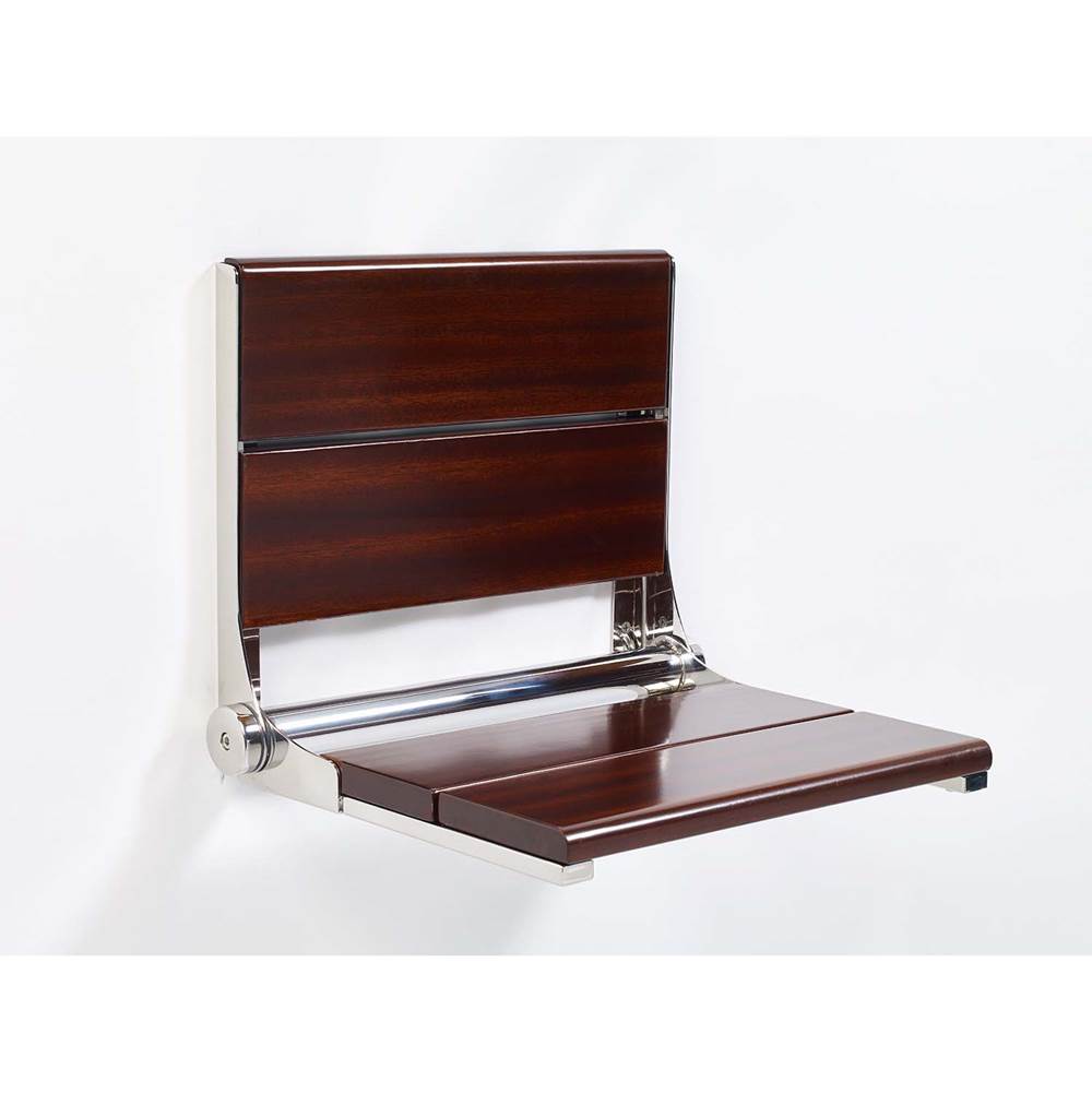Health at Home 26'' Walnut seat. Polished Stainless frame. Up to 500lbs.