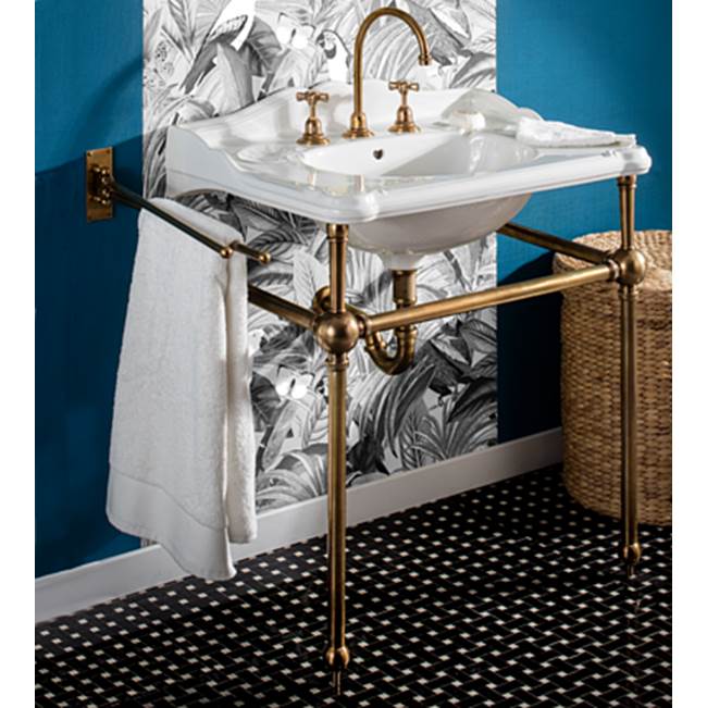 Herbeau ''Charleston'' Metal Washstand Only in Antique Lacquered Copper
