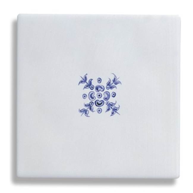 Herbeau ''Duchesse'' Small Central Pattern Tile in Berain Bleu