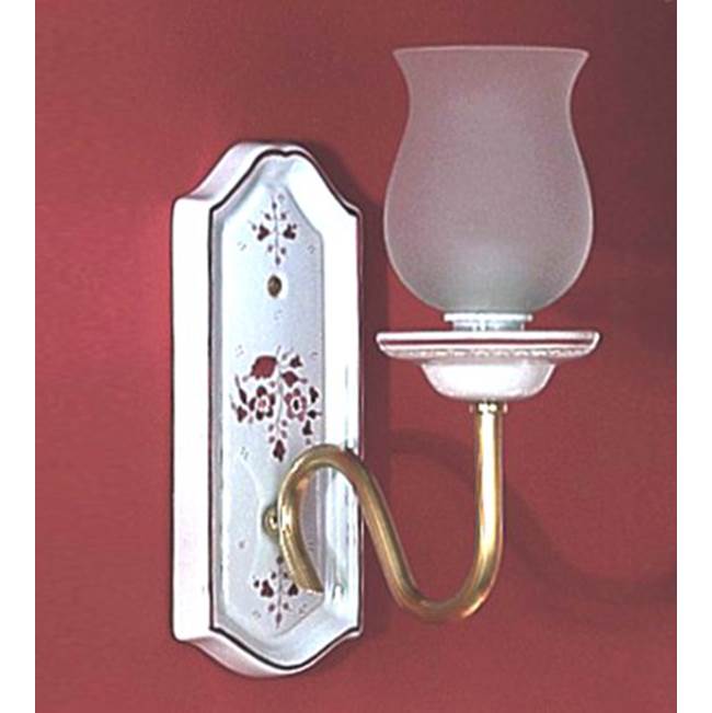 Herbeau ''Sophie'' Wall Light in Sceau Rose, Polished Brass