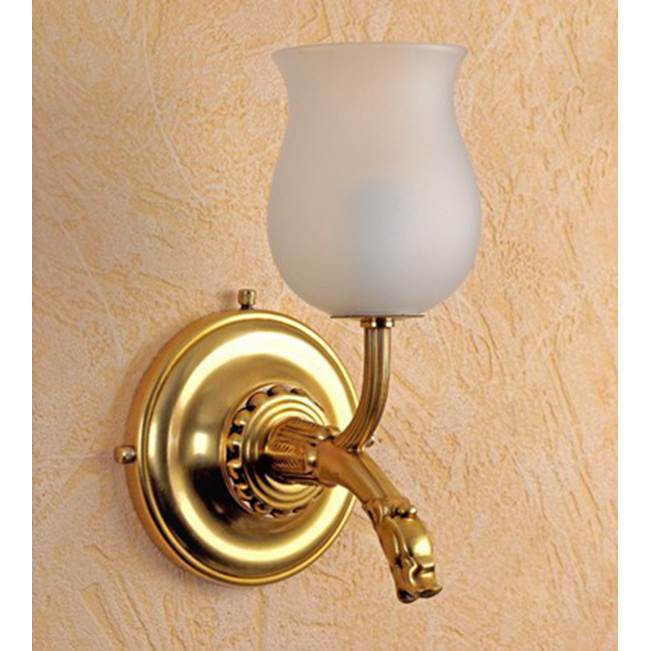 Herbeau ''Pompadour'' Single Wall Light in Antique Lacquered Brass