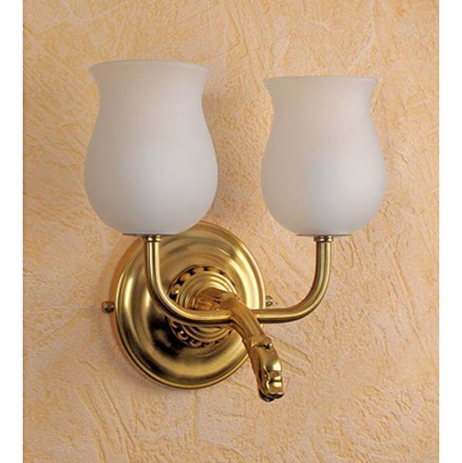 Herbeau ''Pompadour'' Double Wall Light in Antique Lacquered Copper