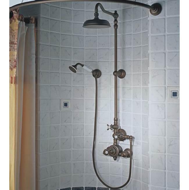 Herbeau ''Royale'' Exposed Thermostatic Shower in Weathered Brass