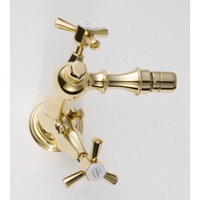 Herbeau ''Monarque'' Single-Hole Bidet Mixer with Pop-up Waste in Polished Brass