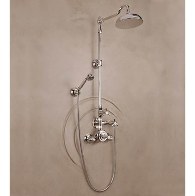 Herbeau ''Monarque'' Exposed Thermostatic Shower in Weathered Brass