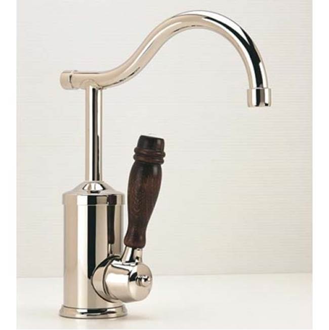 Herbeau ''Flamande'' Single Lever Mixer with Ceramic Disc Cartridge in White Handles, Weathered Brass