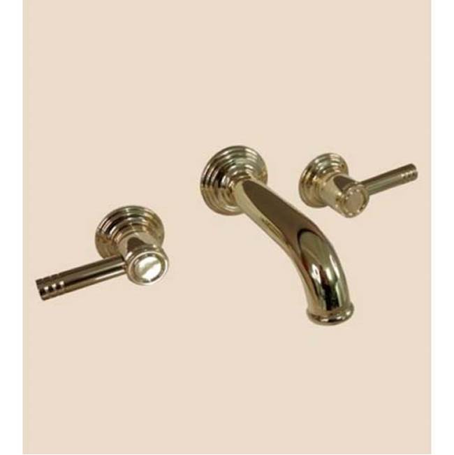 Herbeau ''Mel Lille'' 3-Hole Wall Mounted Kitchen Faucet in Antique Lacquered Copper