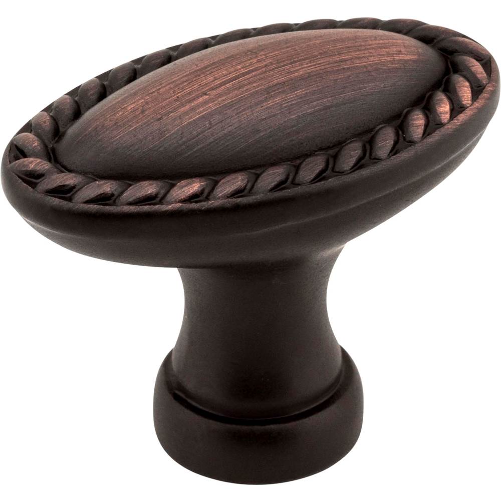 Hardware Resources 1-3/8'' Overall Length Brushed Oil Rubbed Bronze Oval Rope Detailed Lindos Cabinet Knob