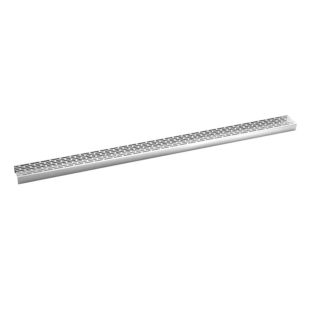 Infinity Drain 36'' Perforated Offset Slot Pattern Grate for S-LT 65 in Polished Stainless