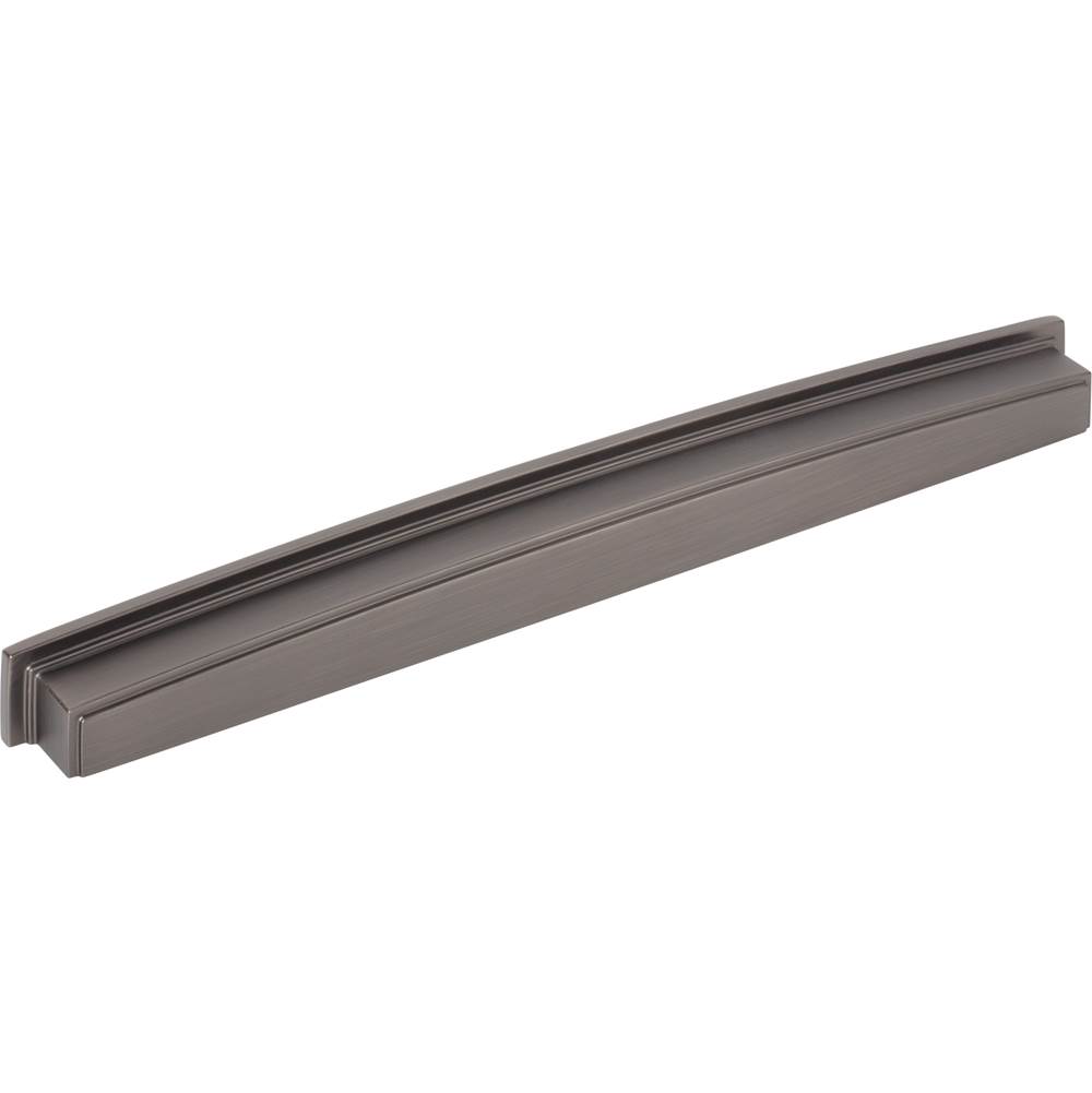 Jeffrey Alexander 305 mm Center Brushed Pewter Square-to-Center Square Renzo Cabinet Cup Pull