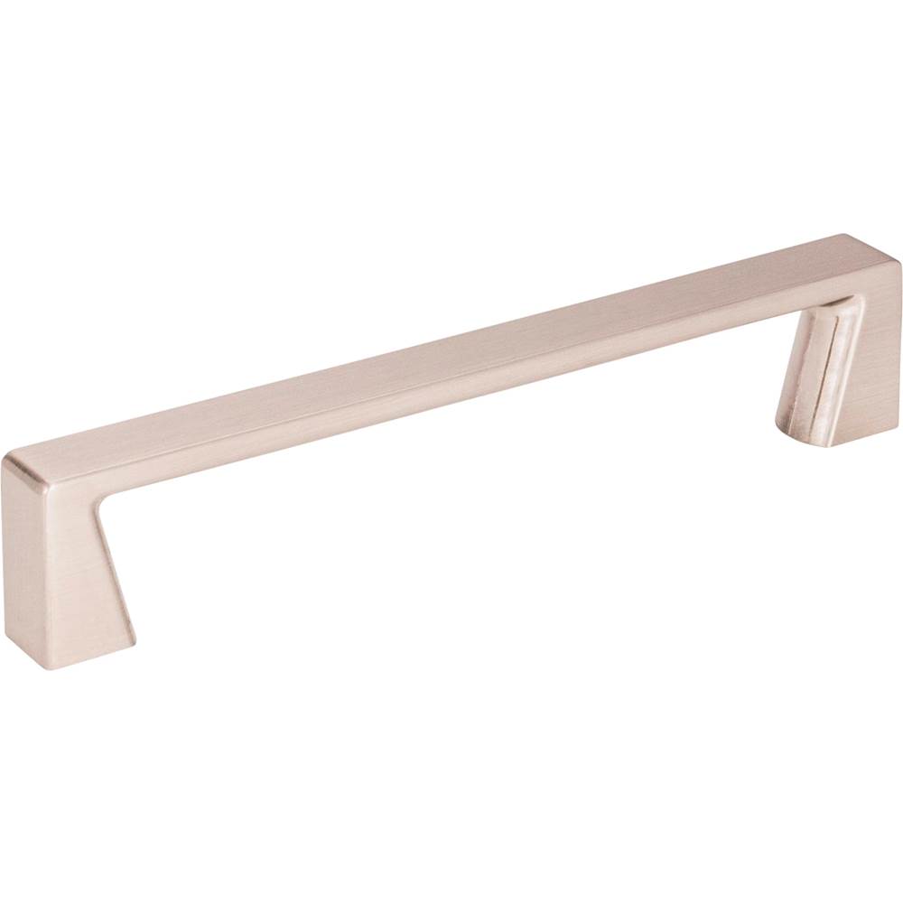 Jeffrey Alexander 128 mm Center-to-Center Satin Nickel Square Boswell Cabinet Pull