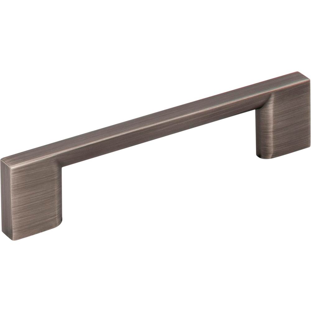 Jeffrey Alexander 96 mm Center-to-Center Brushed Pewter Square Sutton Cabinet Bar Pull