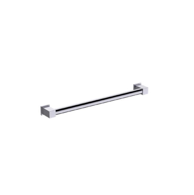 Kartners 9800 Series  24-inch Round Grab Bar with Square Ends-Brushed Bronze
