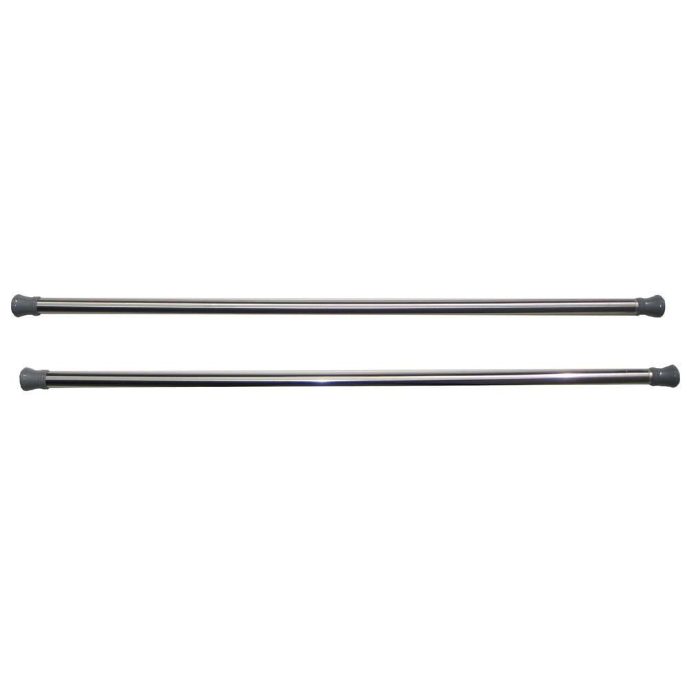 Kartners Shower Rods - 6 Feet (72-inch) Straight Shower Rod with Round Ends-Polished Finish