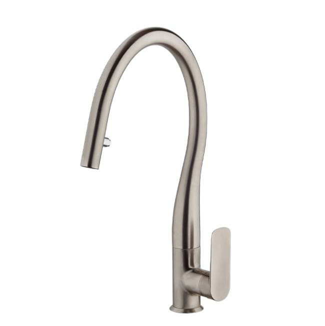 Latoscana Single Handle Pull-Down Spray Kitchen Faucet in White