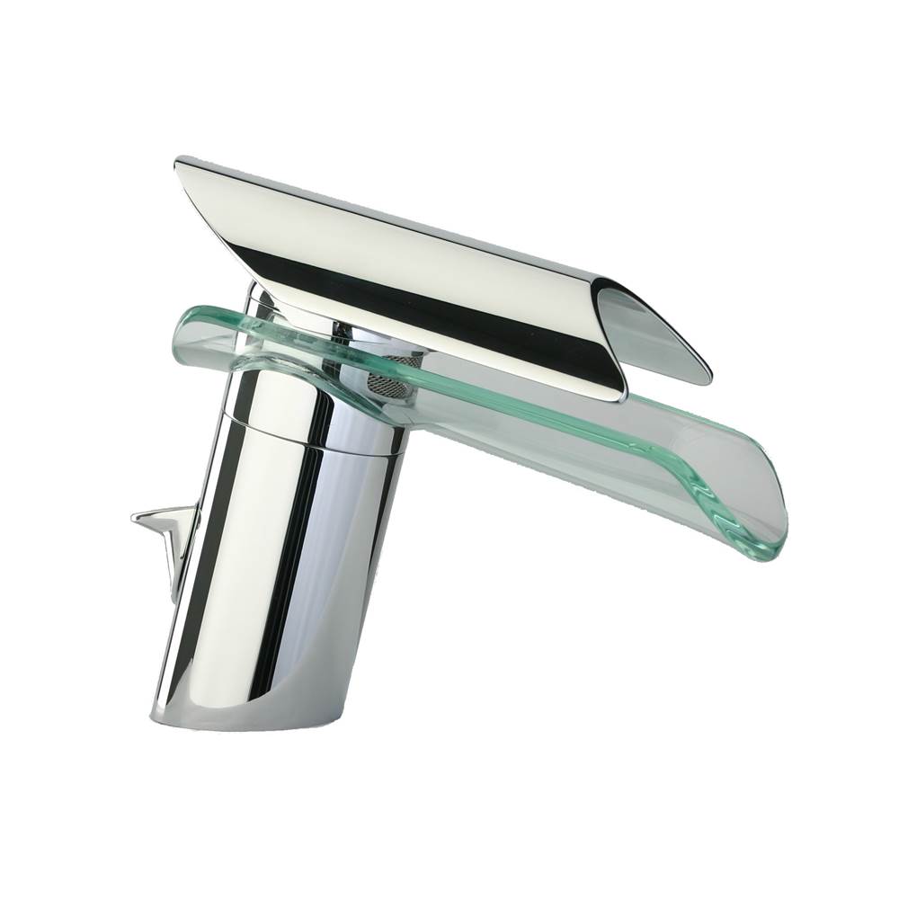 Latoscana Morgana Single Handle Lavatory Faucet With Glass Spout In Chrome