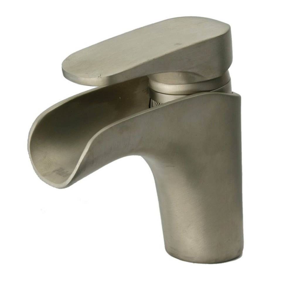 Latoscana Novello Waterfall Single Lever Handle Lavatory Faucet In Brushed Nickel