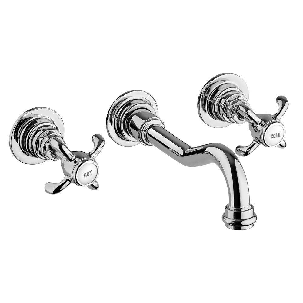 Latoscana Ornellaia Wall-Mount Lavatory Faucet With Cross Handles In Chrome